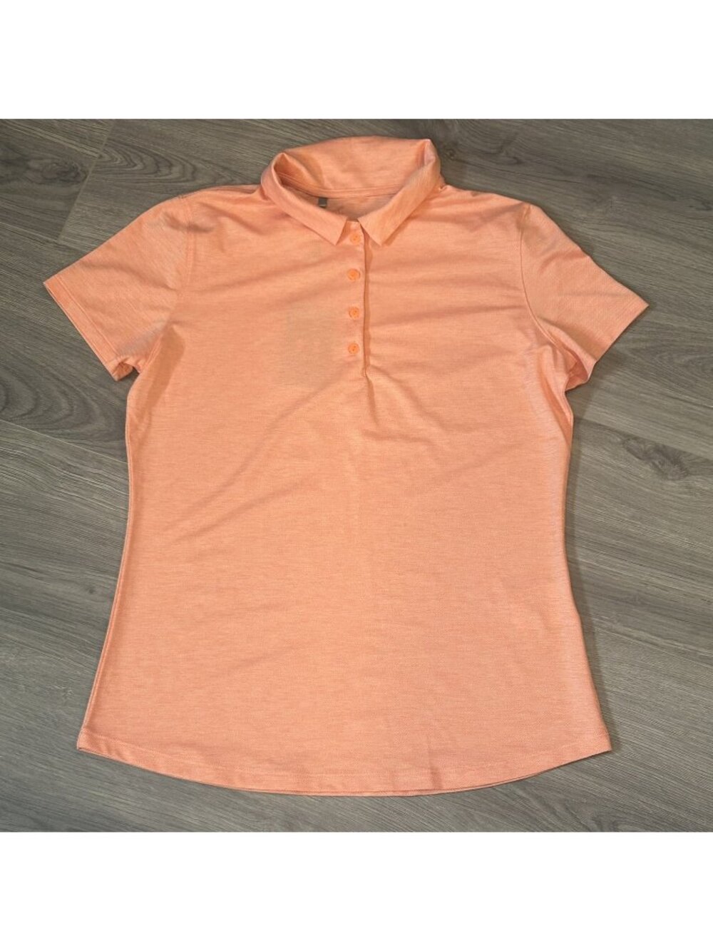 Under Armour Polo Shirt Women M Orange Stretch Manito Golf Club Spokane Athletic